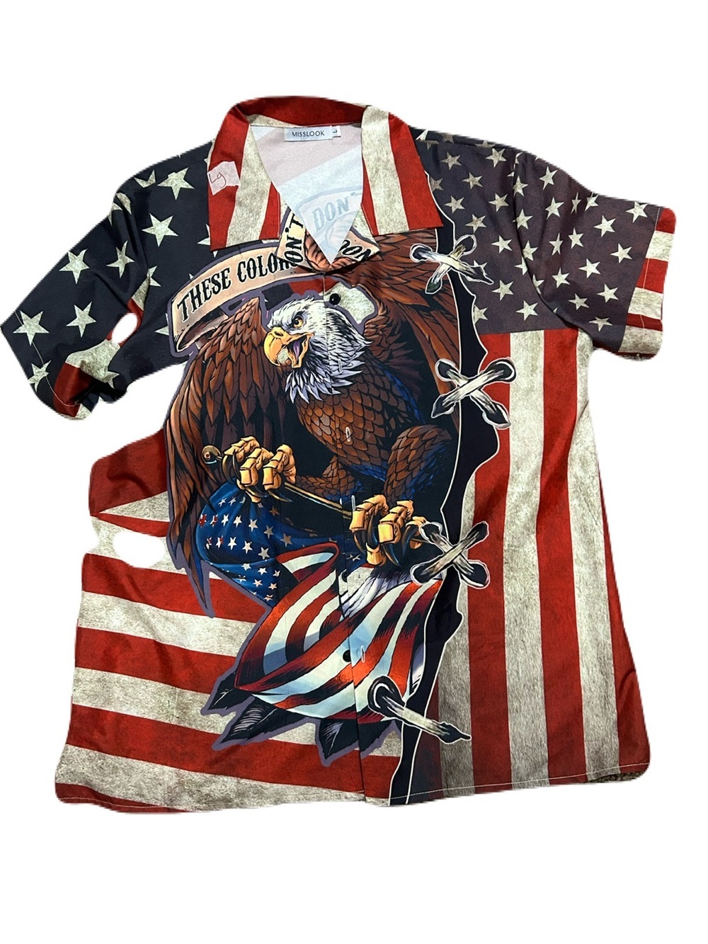 MissLook Patriotic Mens Large shirt